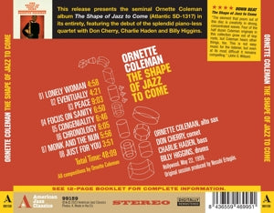 Coleman, Ornette - Shape of Jazz To Come (Compact Disc)